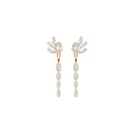 Rose Gold 1 50Ct Prong Dangle Oval Lab Grown Diamond Orvielle Earring
