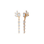 Rose Gold 1 50Ct Prong Dangle Oval Lab Grown Diamond Orvielle Earring