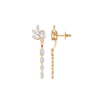 Rose Gold 1 50Ct Prong Dangle Oval Lab Grown Diamond Orvielle Earring