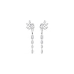 White Gold 1 50Ct Prong Dangle Oval Lab Grown Diamond Orvielle Earring