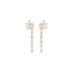 Yellow Gold 1 50Ct Prong Dangle Oval Lab Grown Diamond Orvielle Earring