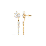 Yellow Gold 1 50Ct Prong Dangle Oval Lab Grown Diamond Orvielle Earring