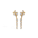 Yellow Gold 1 50Ct Prong Dangle Oval Lab Grown Diamond Orvielle Earring