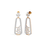 Rose Gold 3Ct Pave Drop Pear Lab Grown Diamond Qorex Earring