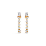 Rose Gold 2Ct Prong Linear Pear Lab Grown Diamond Xanira Earring