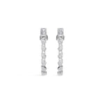 White Gold 2Ct Prong Linear Pear Lab Grown Diamond Xanira Earring