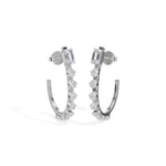 White Gold 2Ct Prong Linear Pear Lab Grown Diamond Xanira Earring