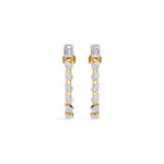 Yellow Gold 2Ct Prong Linear Pear Lab Grown Diamond Xanira Earring
