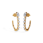 Yellow Gold 2Ct Prong Linear Pear Lab Grown Diamond Xanira Earring