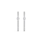 White Gold 1Ct Pave Bar Pear Lab Grown Diamond Zyvonne Earring