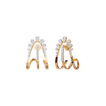 Rose Gold 1 50Ct Pave Arc Pear Lab Grown Diamond Zelora Earring