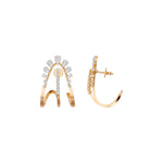 Rose Gold 1 50Ct Pave Arc Pear Lab Grown Diamond Zelora Earring