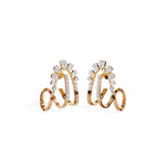 Rose Gold 1 50Ct Pave Arc Pear Lab Grown Diamond Zelora Earring