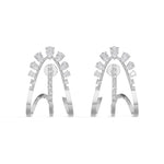 White Gold 1 50Ct Pave Arc Pear Lab Grown Diamond Zelora Earring