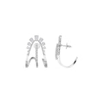 White Gold 1 50Ct Pave Arc Pear Lab Grown Diamond Zelora Earring