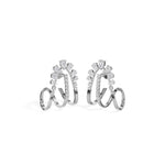 White Gold 1 50Ct Pave Arc Pear Lab Grown Diamond Zelora Earring