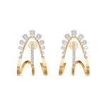 Yellow Gold 1 50Ct Pave Arc Pear Lab Grown Diamond Zelora Earring