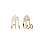 Yellow Gold 1 50Ct Pave Arc Pear Lab Grown Diamond Zelora Earring