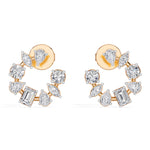 Rose Gold Multi Shape Halo Marquise Lab Grown Diamond Avenor Earring