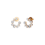 Rose Gold Multi Shape Halo Marquise Lab Grown Diamond Avenor Earring