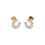 Rose Gold Multi Shape Halo Marquise Lab Grown Diamond Avenor Earring