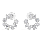 White Gold Multi Shape Halo Marquise Lab Grown Diamond Avenor Earring