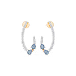 Rose Gold 1Ct Pave Curve Pear Lab Grown Diamond Myvexa Earring