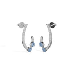 White Gold 1Ct Pave Curve Pear Lab Grown Diamond Myvexa Earring