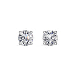 White Gold 1 50Ct Solitaire Stud Round Lab Grown Diamond Qyrelle Earring