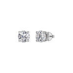 White Gold 1 50Ct Solitaire Stud Round Lab Grown Diamond Qyrelle Earring