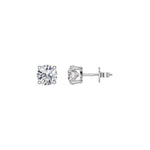 White Gold 1 50Ct Solitaire Stud Round Lab Grown Diamond Qyrelle Earring