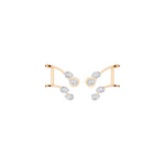 Rose Gold 1Ct Pear Climber Vine Design Lab Grown Diamond Kelora Earring