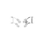 White Gold 1Ct Pear Climber Vine Design Lab Grown Diamond Kelora Earring