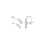 White Gold 1Ct Pear Climber Vine Design Lab Grown Diamond Kelora Earring