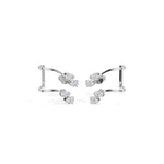 White Gold 1Ct Pear Climber Vine Design Lab Grown Diamond Kelora Earring