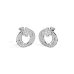 White Gold 2Ct Pear Floral Halo Hoop Lab Grown Diamond Kaevon Earring