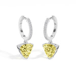 White Gold 3Ct Trillion Drop Bar Lab Grown Diamond Xavieal Earring