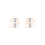 Orbit Studs Round Lab Grown Diamond Geometric Circle Pave