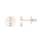 Orbit Studs Round Lab Grown Diamond Geometric Circle Pave