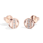 Orbit Studs Round Lab Grown Diamond Geometric Circle Pave