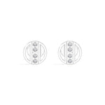 Orbit Studs Round Lab Grown Diamond Geometric Circle Pave