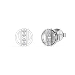 Orbit Studs Round Lab Grown Diamond Geometric Circle Pave