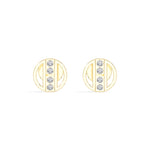 Orbit Studs Round Lab Grown Diamond Geometric Circle Pave