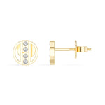 Orbit Studs Round Lab Grown Diamond Geometric Circle Pave