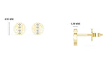 Orbit Studs Round Lab Grown Diamond Geometric Circle Pave