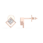Vega Studs Princess Lab Grown Diamond Double Frame