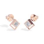 Vega Studs Princess Lab Grown Diamond Double Frame