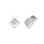 Vega Studs Princess Lab Grown Diamond Double Frame