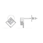 Vega Studs Princess Lab Grown Diamond Double Frame