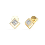 Vega Studs Princess Lab Grown Diamond Double Frame
